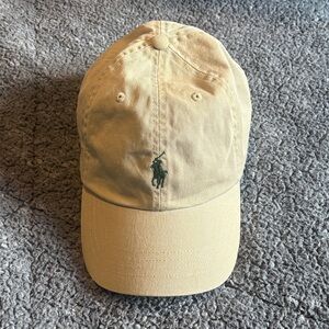 Polo by Ralph Lauren Tan Baseball Cap with Green Logo